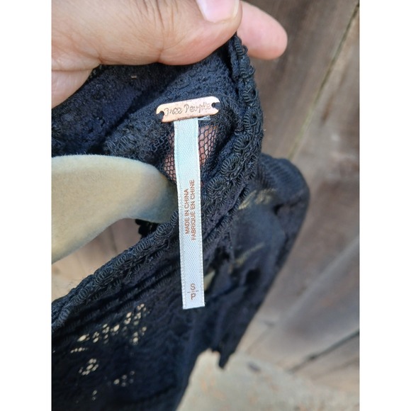 Free People Karlton Lace Cut Out Bodycon Sexy Goth Dark Dress Black‎ S - Picture 6 of 9